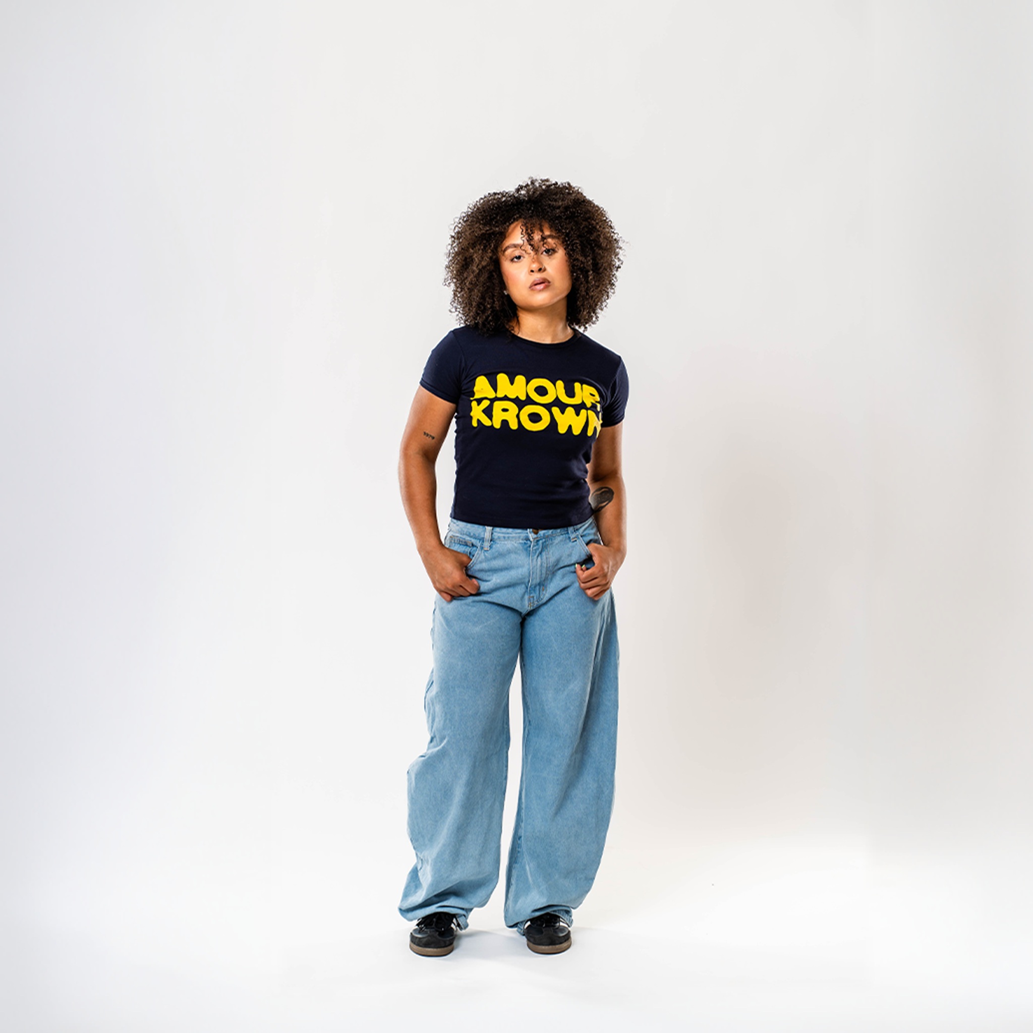 Blue - Amour Krown Baby Rib Tee